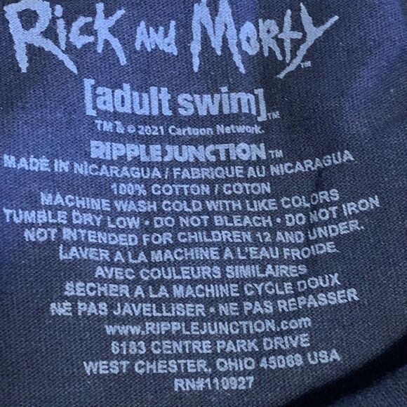 Rick and Morty Mens Shirt Green Portal Outline Unisex T-Shirt Navy XL 2XL NWT - Picture 4 of 12